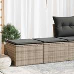 vidaXL 2-delige Loungeset met kussens poly rattan acacia, Verzenden, Nieuw, Rotan, Loungeset