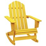 vidaXL Schommelstoel Adirondack massief vurenhout geel, Verzenden, Nieuw, Hout