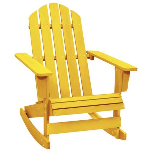vidaXL Schommelstoel Adirondack massief vurenhout geel, Tuin en Terras, Tuinstoelen, Nieuw, Hout, Verzenden