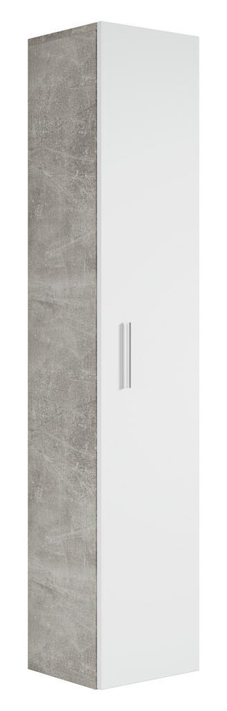 Badkamerkast Pluto 30 x 30 x 150 cm Beton Wit Kolomkast, Huis en Inrichting, Badkamer | Badkamermeubels, Nieuw, (Half)hoge kast