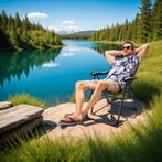 Inklapbare campingstoel Müritz met hoofdkussen, aluminium -, Caravans en Kamperen, Verzenden, Nieuw