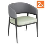 Stoelen | MERIDIAN | Stof/Staal | Pistache | Zwart Frame |, Verzenden, Nieuw in verpakking