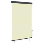 vidaXL Rolgordijn voor buiten 120x250 cm crème, Verzenden, Nieuw, Crème