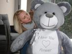 Grote knuffelbeer - I love you - Zacht - Grijs, Kinderen en Baby's, Speelgoed | Knuffels en Pluche, Ophalen of Verzenden, Nieuw