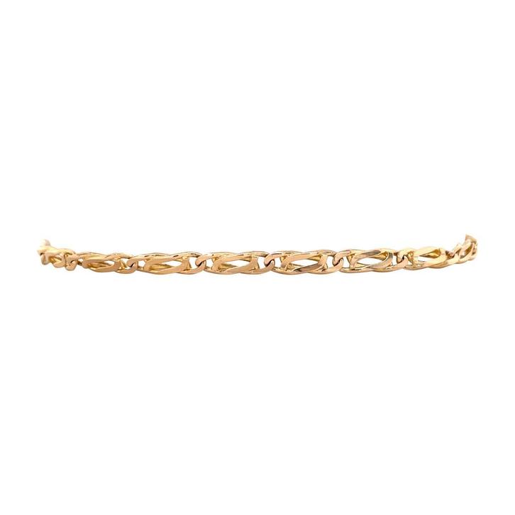 Gouden armband valkenoog 21.5 cm 14 karaat, Sieraden, Tassen en Uiterlijk, Armbanden, Goud, Zo goed als nieuw, Goud, Verzenden