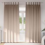 vidaXL Zwart-out Gordijnen met Ringen 2 pcs Taupe 260 x 140, Verzenden, Nieuw