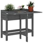 vidaXL Plantenbak met inklapbaar tafelblad massief, Verzenden, Nieuw, Hout
