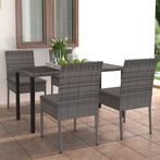 vidaXL 5-delige Tuinset poly rattan grijs, Tuin en Terras, Tuinsets en Loungesets, Verzenden, Nieuw, Rotan, Tuinset