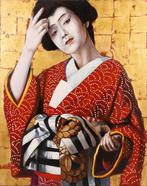 Louis Nagelkerke (1949) - Vrouw in een kimono