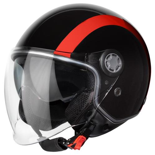 VINZ Jungbu - Rood, Motoren, Kleding | Motorhelmen, XL, Jethelm, Verzenden