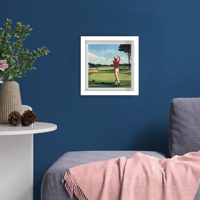 MAX - Il golf - the golf, Antiek en Kunst, Kunst | Schilderijen | Modern