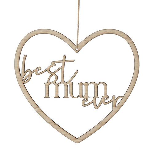 Moederdag Hangdecoratie Hout 22cm, Hobby en Vrije tijd, Feestartikelen, Nieuw, Verzenden
