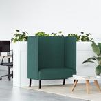 vidaXL Hoogrug Bank Donkergroen 109x56x121 cm Stof, Verzenden, Nieuw, Stof, Minder dan 150 cm