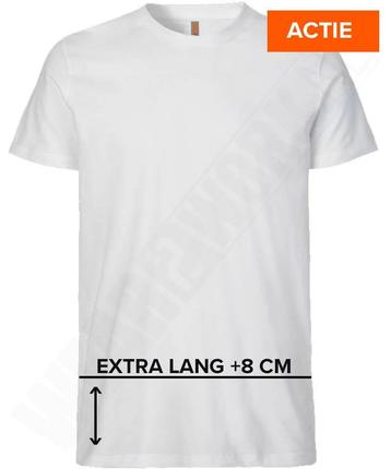 Extra lange t-shirts l Al vanaf 6,- excl. btw per stuk! beschikbaar voor biedingen