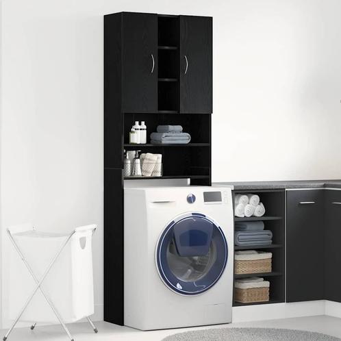 vidaXL Wasmachinekast 64x25,5x190 cm zwart eikenkleur, Witgoed en Apparatuur, Wasmachines, Nieuw, Verzenden