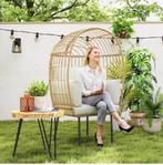Grote Rotan Loungefauteuil – Eivormig en Weerbestendig, Tuin en Terras, Tuinstoelen, Verzenden, Nieuw