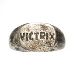 Oud-Romeins Zilver Ring met inscriptie Victrix
