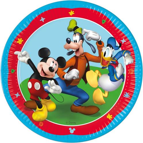 Mickey Rock The House Borden 23cm 8st, Hobby en Vrije tijd, Feestartikelen, Nieuw, Verzenden