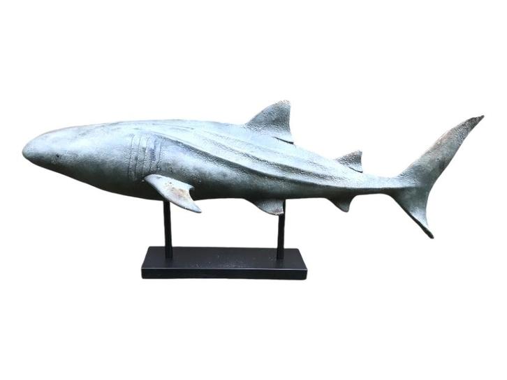 Beeld Haai, polystone, decoratief, Verzamelen, Beelden en Beeldjes, Ophalen of Verzenden