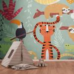 Profhome 383031-GU Fotobehang kinderbehang mat oranje groen, Huis en Inrichting, Stoffering | Behang, Verzenden