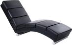 Fauteuil - Relaxstoel - Loungestoel - 154x51x73 cm - zwart -, Verzenden, Nieuw