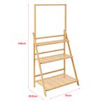 [en.casa] Bloempot trap ladder Brändö 144x70x39,5 cm bamboe, Tuin en Terras, Nieuw, Verzenden