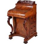 Davenport in wortelnoten met geheim pop-up-vak ca 1870 No342, Antiek en Kunst, Ophalen of Verzenden