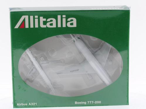 Schaal 1:500 Herpa 510356 Alitalia Airbus A321 + Boeing 7..., Hobby en Vrije tijd, Modelbouw | Vliegtuigen en Helikopters, Zo goed als nieuw