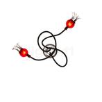 Serien Lighting Poppy Wall 2 armen, rood/zwart (Wandlampen), Verzenden, Nieuw