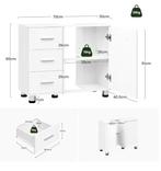 Vrijstaand Badkamermeubel met 3 Lades en Plank, Verzenden, Nieuw