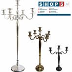 kandelaar goud - zilver - kaarsen kandelaren - 3 afmetingen, Overige materialen, Nieuw, Kandelaar, Grijs