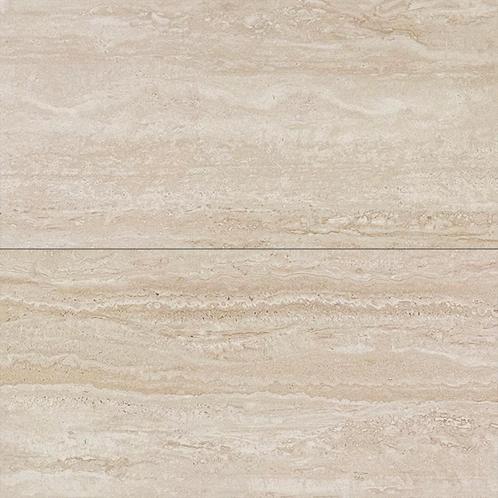 Vloertegel / wandtegel travertine creme 59.7x119.6, Doe-het-zelf en Verbouw, Tegels, Vloertegels, Nieuw, 10 m² of meer, Keramiek
