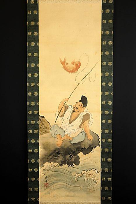 Ebisu god - With signature and seal  Send - Japan (Zonder, Antiek en Kunst, Antiek | Overige Antiek