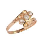 Ring - 18 karaat Roségoud, Geel goud - Parel - Vintage, Nieuw