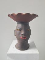 Pot - Aardewerk - Vintage vrouwenhoofd, Antiek en Kunst