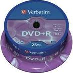 Verbatim DVD+R 4.7 GB Matt Silver 25 stuks, Nieuw, Verzenden