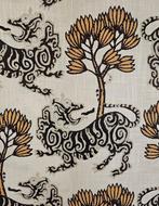 Draghi e Cipressi dOro Stof Oosters katoen gestreept -