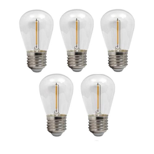 LED filament lamp | 1W | E27 | 2700K - Warm wit | 5 stuks, Huis en Inrichting, Lampen | Losse lampen, E27 (groot), Soft of Flame