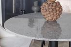 Eettafel - Christy - 106 cm - Grijs - Terrazzo - Jörn, Verzenden, Nieuw