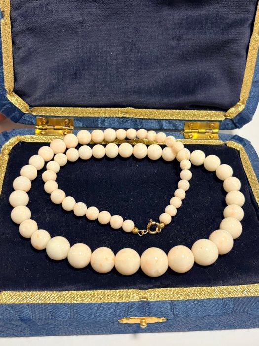 Halsketting - 18 karaat Geel goud Koraal, Sieraden, Tassen en Uiterlijk, Kettingen