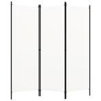 vidaXL Kamerscherm met 3 panelen 150x180 cm wit, Huis en Inrichting, Woonaccessoires | Kamerschermen, Verzenden, Nieuw