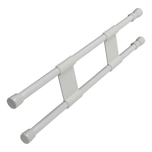 ProPlus Uitschuifbare vastzetstang - dubbel - 41-71 cm - wit, Caravans en Kamperen, Kampeeraccessoires, Nieuw, Ophalen of Verzenden