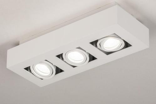 Rietveld Plafondlampen - Wit - Metaal, Huis en Inrichting, Lampen | Plafondlampen, Verzenden
