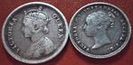 Verenigd Koninkrijk. Queen Victoria. Lot of 2 coins: 4 pence, Postzegels en Munten