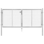 vidaXL Poort 306x150 cm gegalvaniseerd staal zilverkleurig, Verzenden, Nieuw