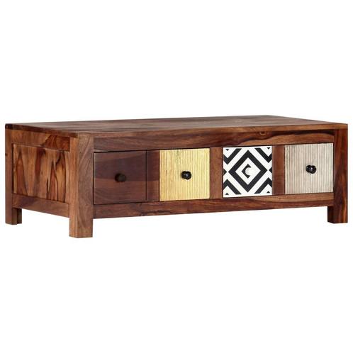 vidaXL Salontafel 90x50x30 cm massief sheeshamhout, Huis en Inrichting, Tafels | Salontafels, 50 tot 100 cm, Nieuw, Overige houtsoorten