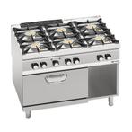 GGM Gastro | Gaskookplaat - met 6 branders - 60 kW - incl. |, Verzenden, Nieuw, Inbouw