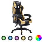 vidaXL Racestoel met RGB LED-verlichting kunstleer, Verzenden, Nieuw