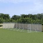 vidaXL Hondenkennel voor buiten 4x16x2 m gegalvaniseerd, Verzenden, Nieuw