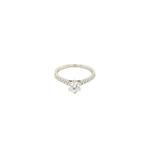 Witgouden ring met diamant 18 krt, Sieraden, Tassen en Uiterlijk, Ringen, Ophalen of Verzenden, Nieuw